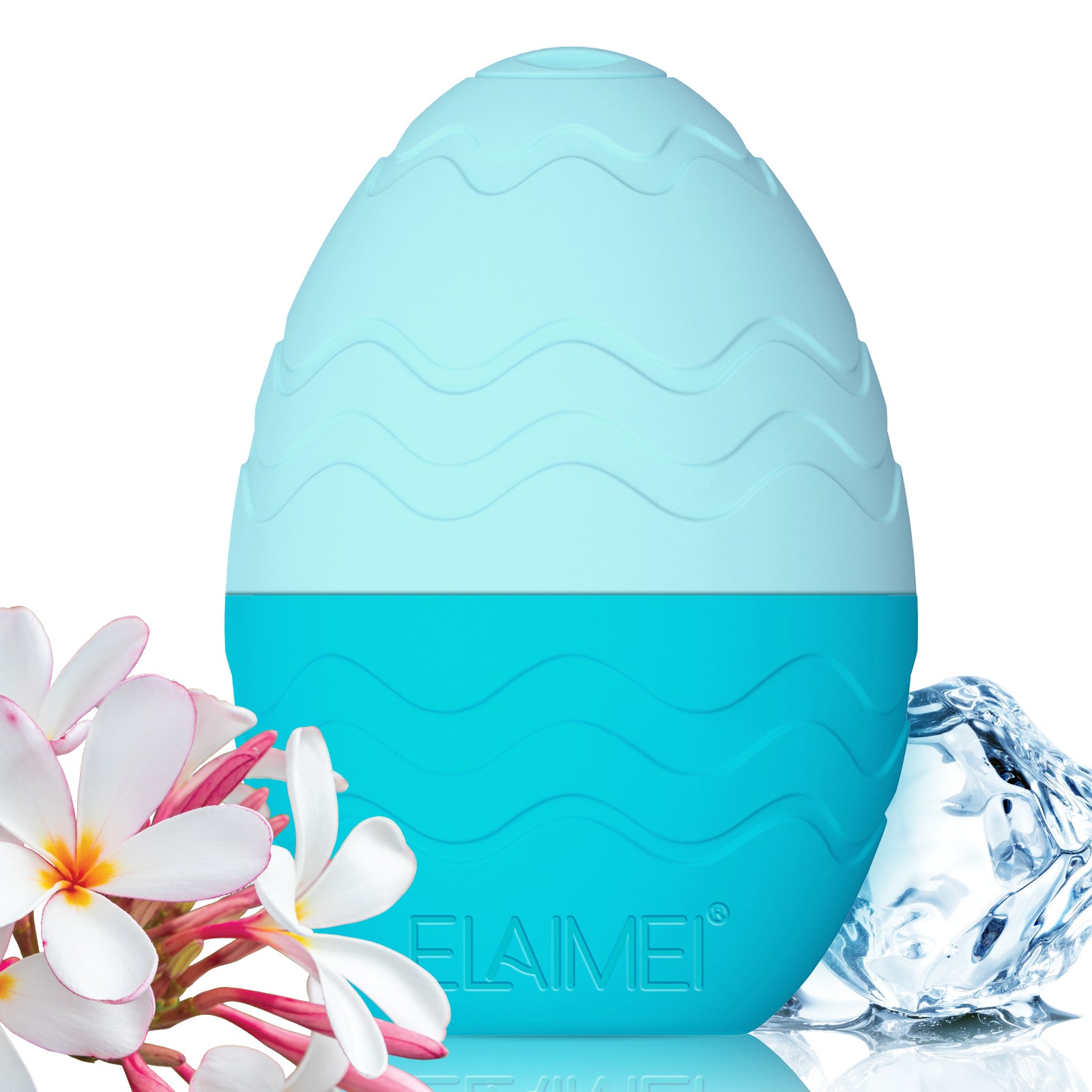 ELAIMEI Ice Roller Facial Cube Massager, Blue
