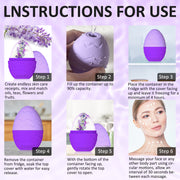 ELAIMEI Ice Roller Facial Cube Massager, Purple