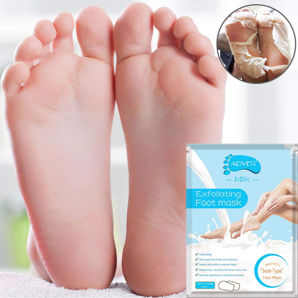 Aliver Milk Soft Foot Peel Mask for Feet Dead Skin Remover