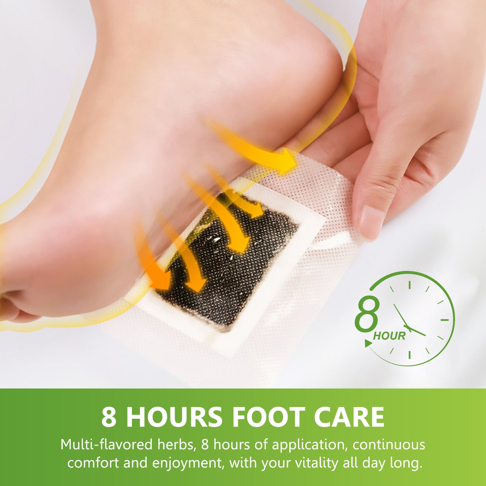 SEFUDUN Deep Cleaning Detox Foot Patches with Bamboo Vinegar & Ginger, 10pcs