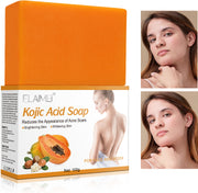 ELAIMEI Papaya Kojic Acid Soap for Face and Body, 100g
