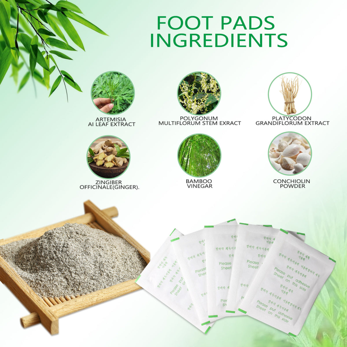 ELAIMEI Adhesive Detox Foot Patches, Toxin Removal Pads (10 pcs)