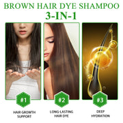 SEFUDUN 3in1 DARK BROWN Hair Dye Shampoo, 500ml