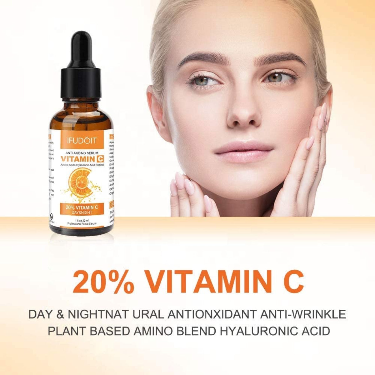 IFUDOIT 20% Vitamin C Serum for Face Skin Moisturizer 30ml