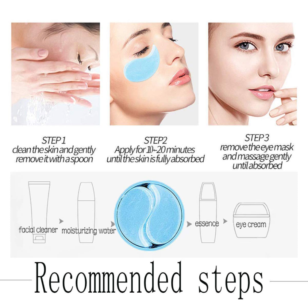 Aliver Hyaluronic Acid Under Eye Patches Mask for Puffiness Dark Circles Removal Pads
