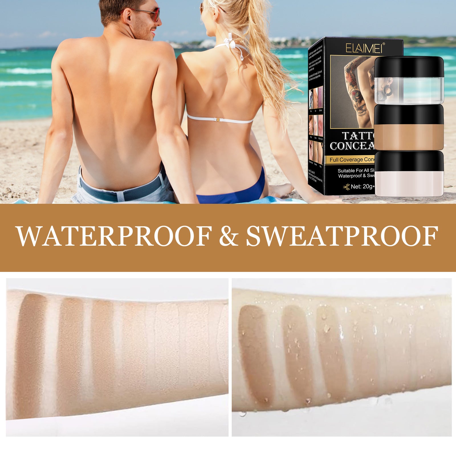 ELAIMEI Tattoo Full Coverage Concealer Set