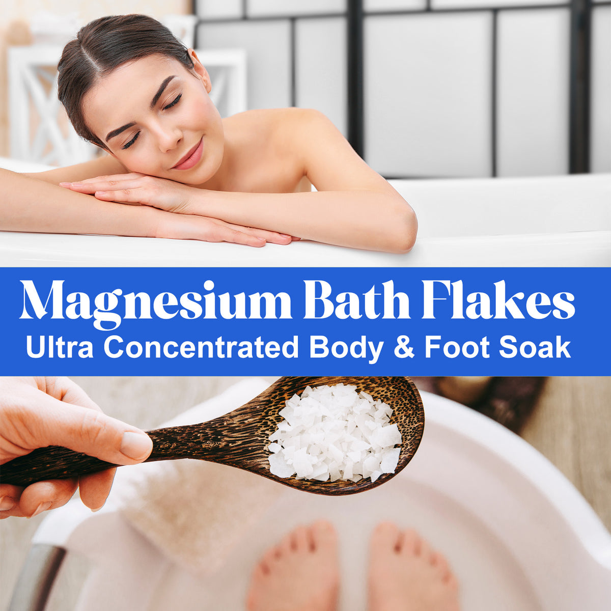 ALIVER Magnesium Chloride Flakes, 100% Natural Bath Salts 350g