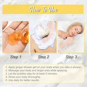 ELAIMEI Lymphatic Drainage Herbal Shower Gel, 30ml X 3 (Ginger)