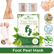 Aliver Tea Tree Soft Foot Peel Mask for Feet Dead Skin Remover