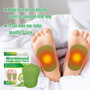 SEFUDUN Wormwood Ginger Detox Foot Patches, 16pcs