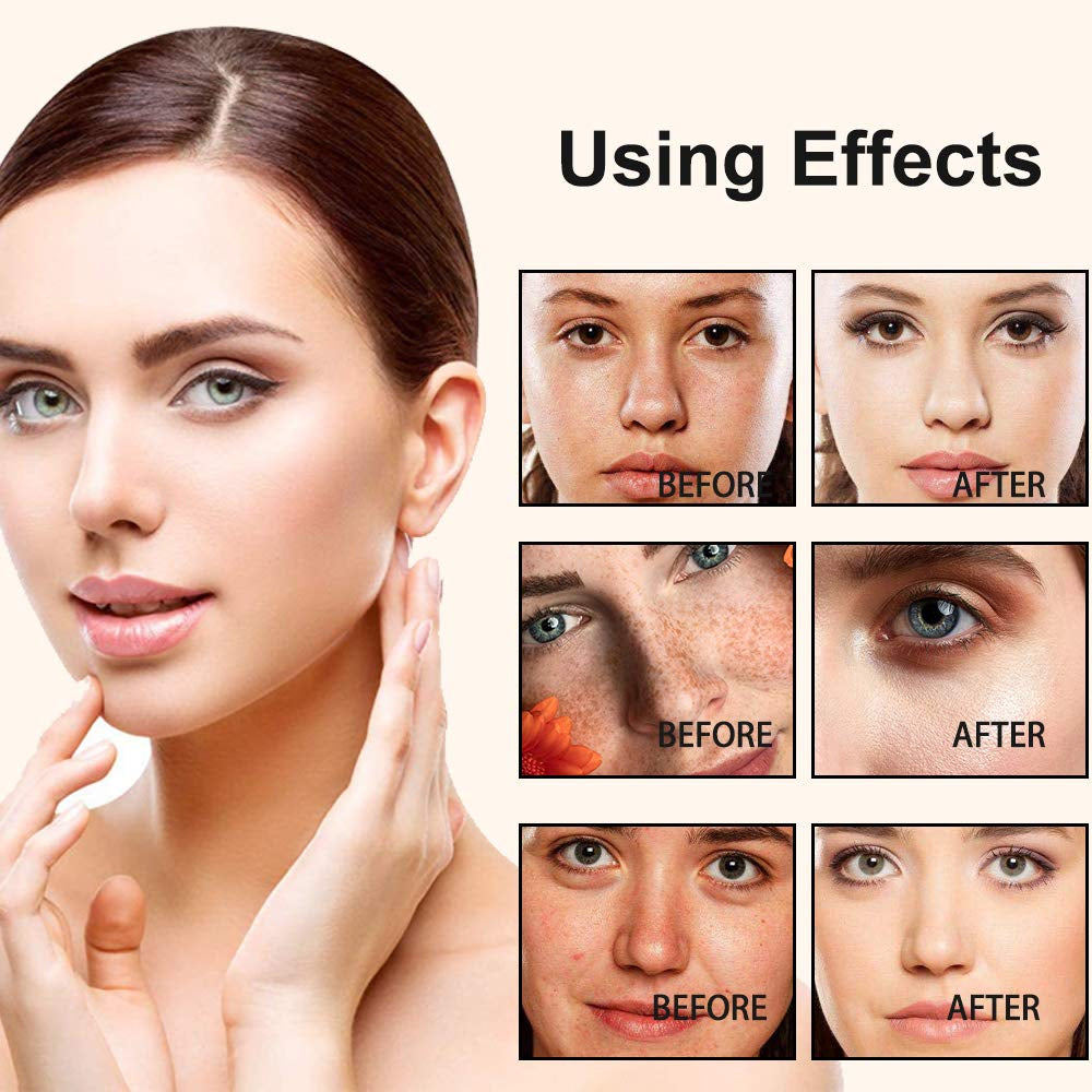 ALIVER Colour Changing Full Coverage Concealer Stick & Brush, Ivory