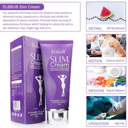 Elbbub Slimming Cream Fat Burner Weight Loss Cellulite Remover Body Firming Shaping Slim Thighs Legs Abdomen Arms Buttocks