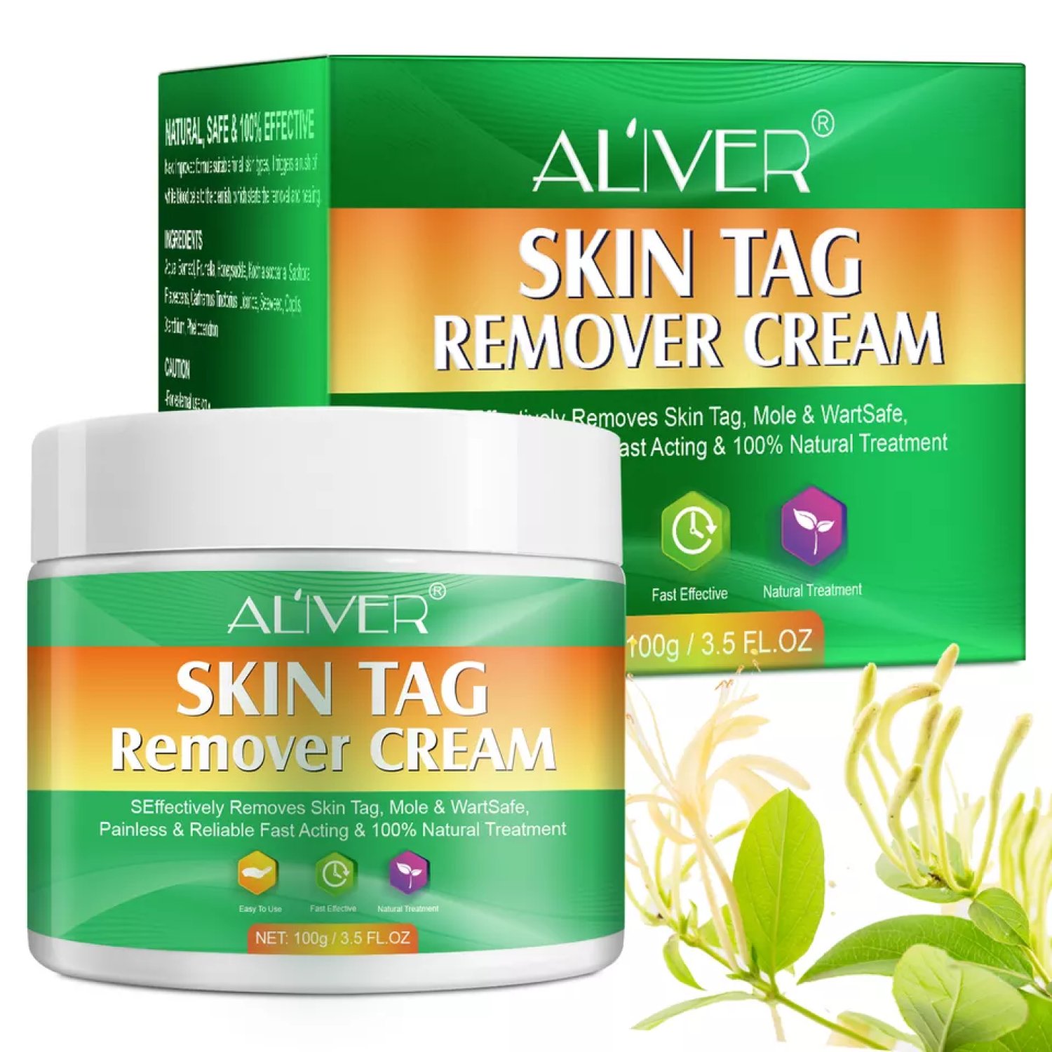 ALIVER Skin Tag, Acne & Wart Remover Cream, 100g