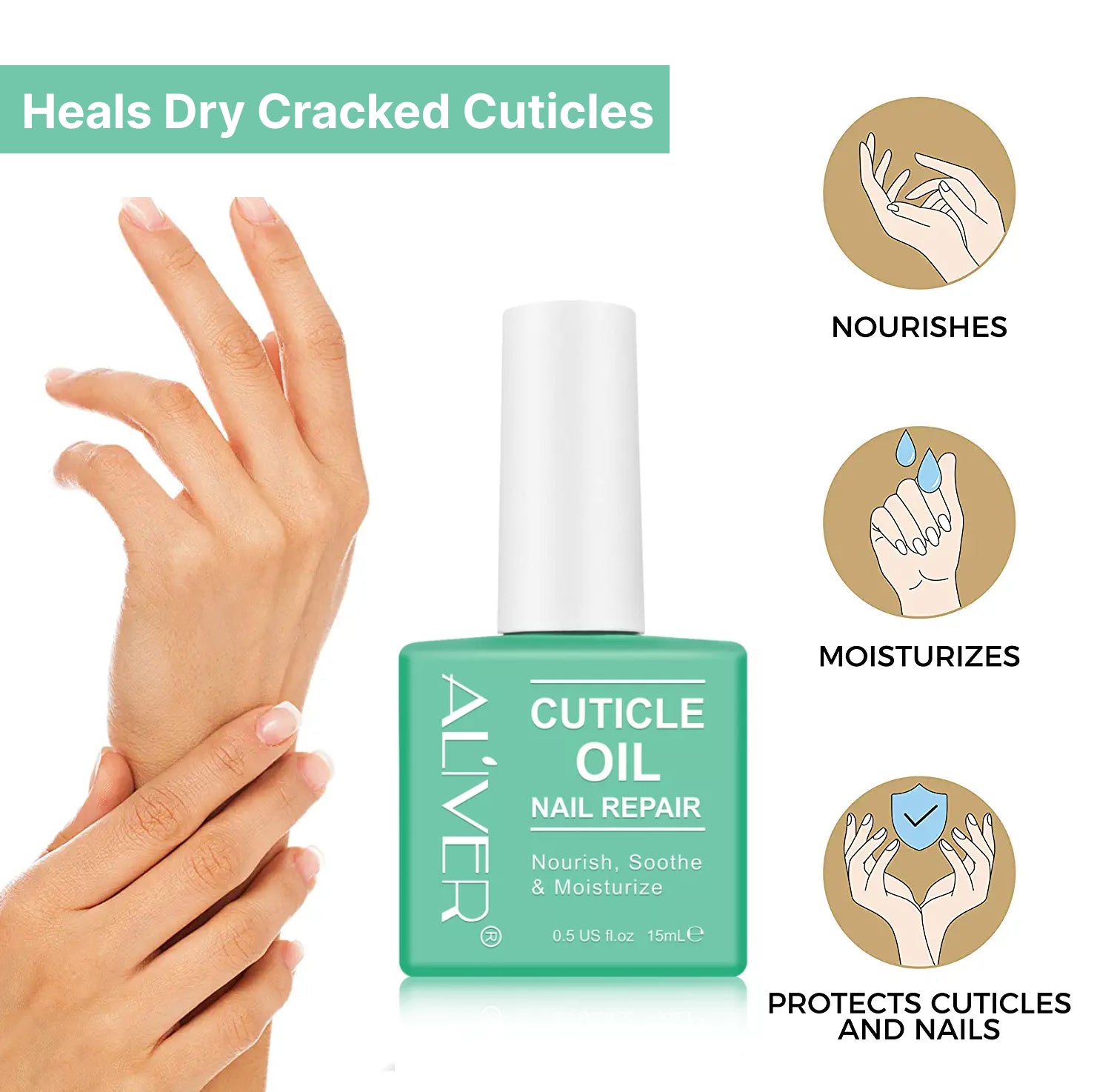 ALIVER Natural Naiil Cuticle Oil Repair, 15ml