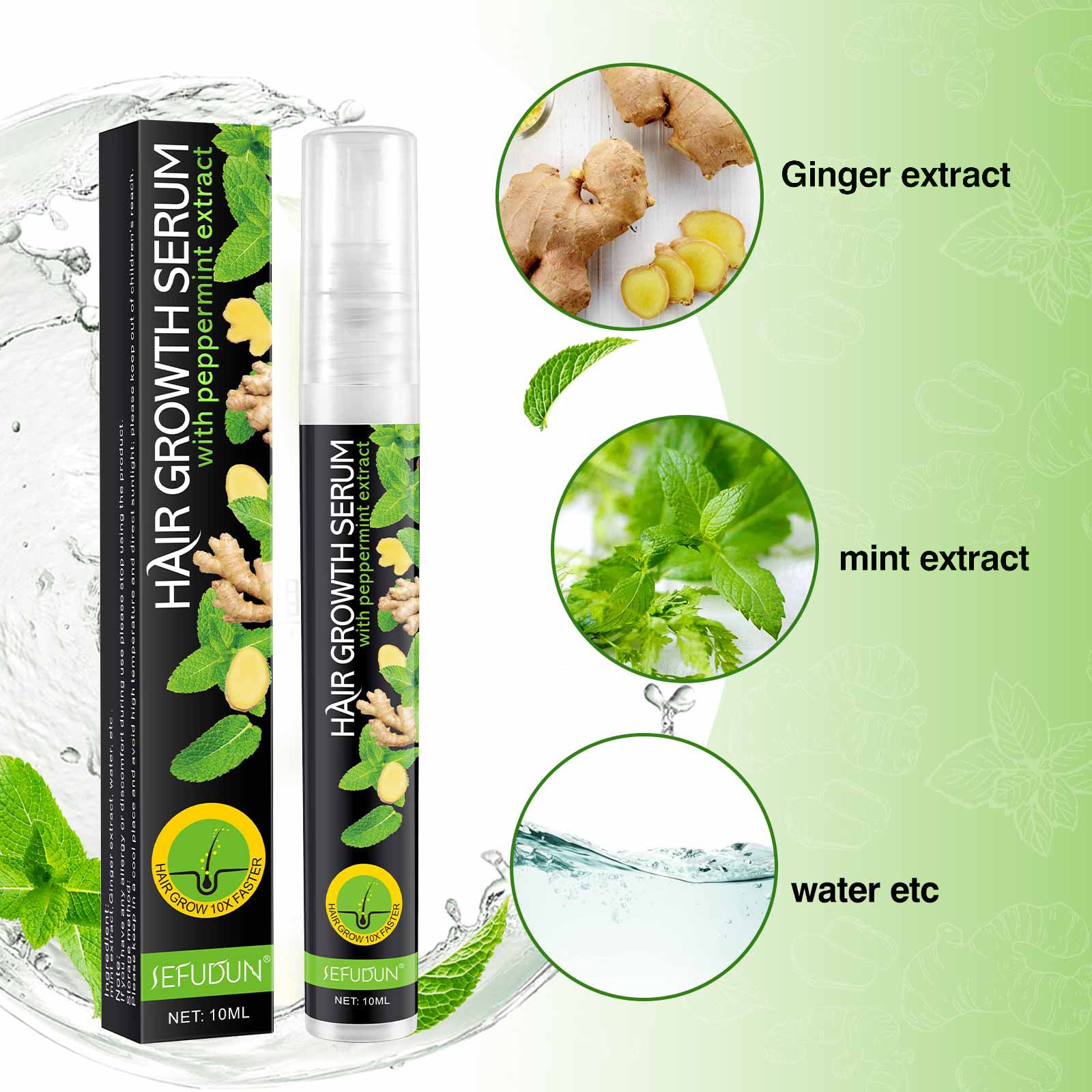 SEFUDUN Peppermint Hair Growth Serum, 10ml