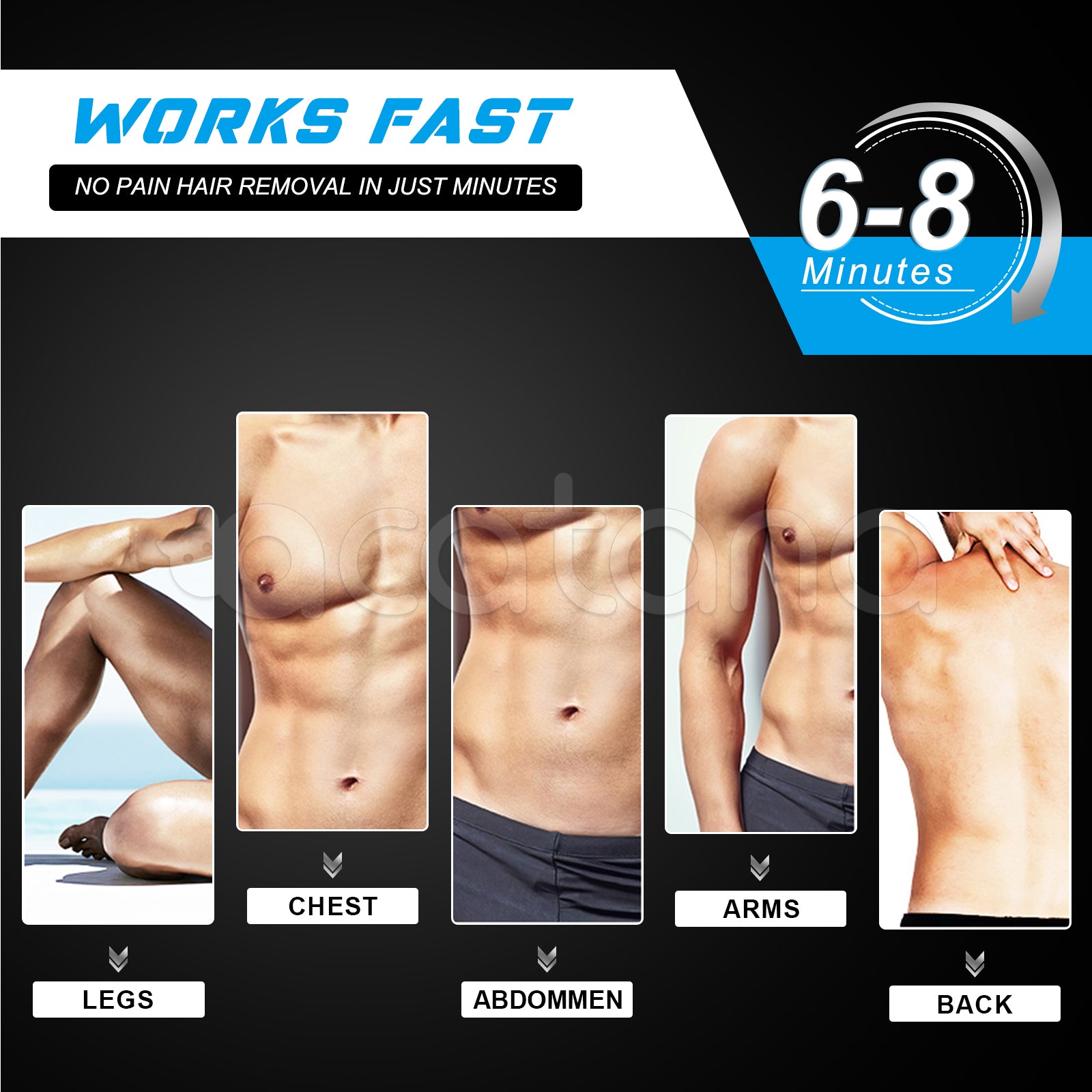 ALIVER Intimate Area Hair Removal Cream for Men, 60g