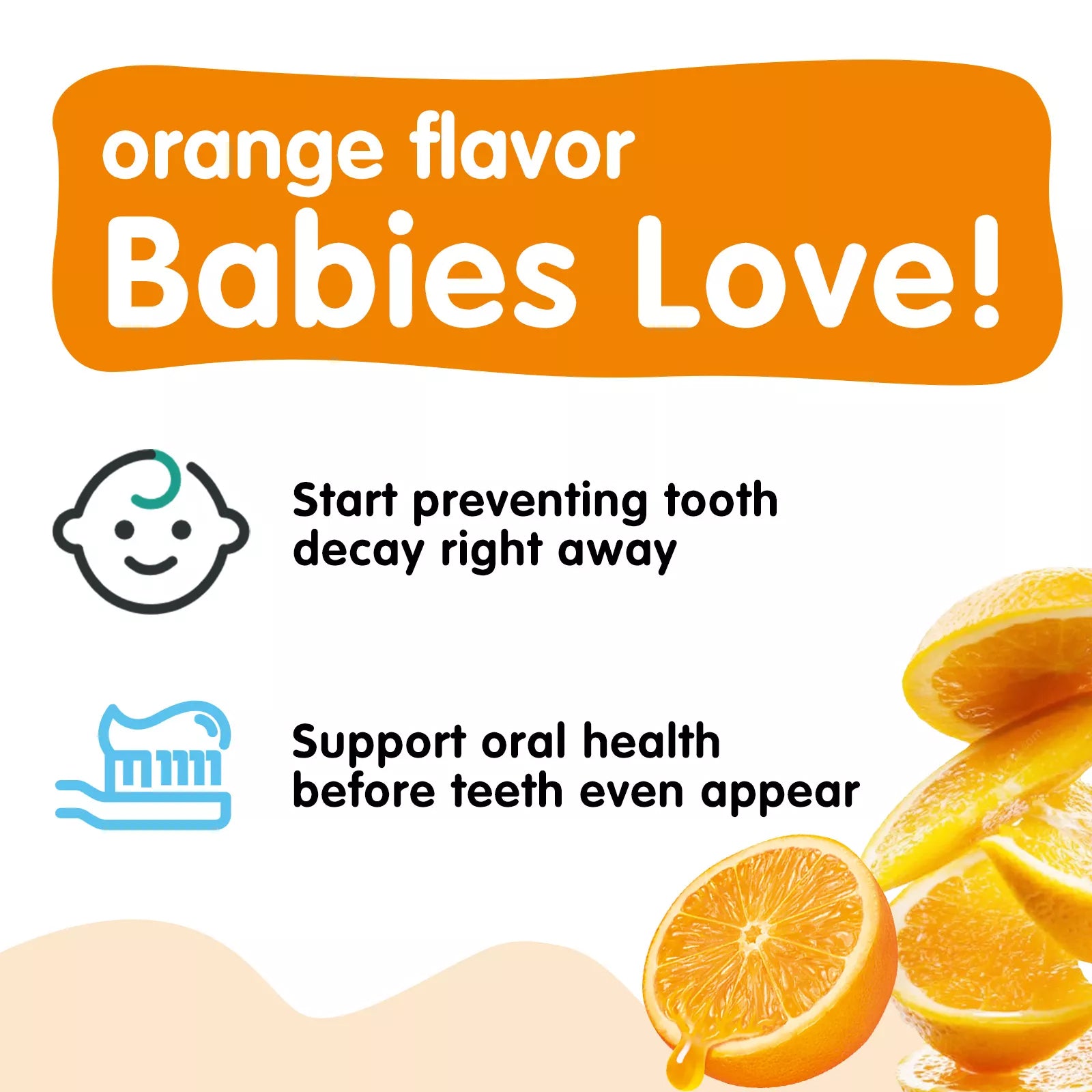 ALIVER Orange Flavor Foam Toothpaste for Kids, 60ml