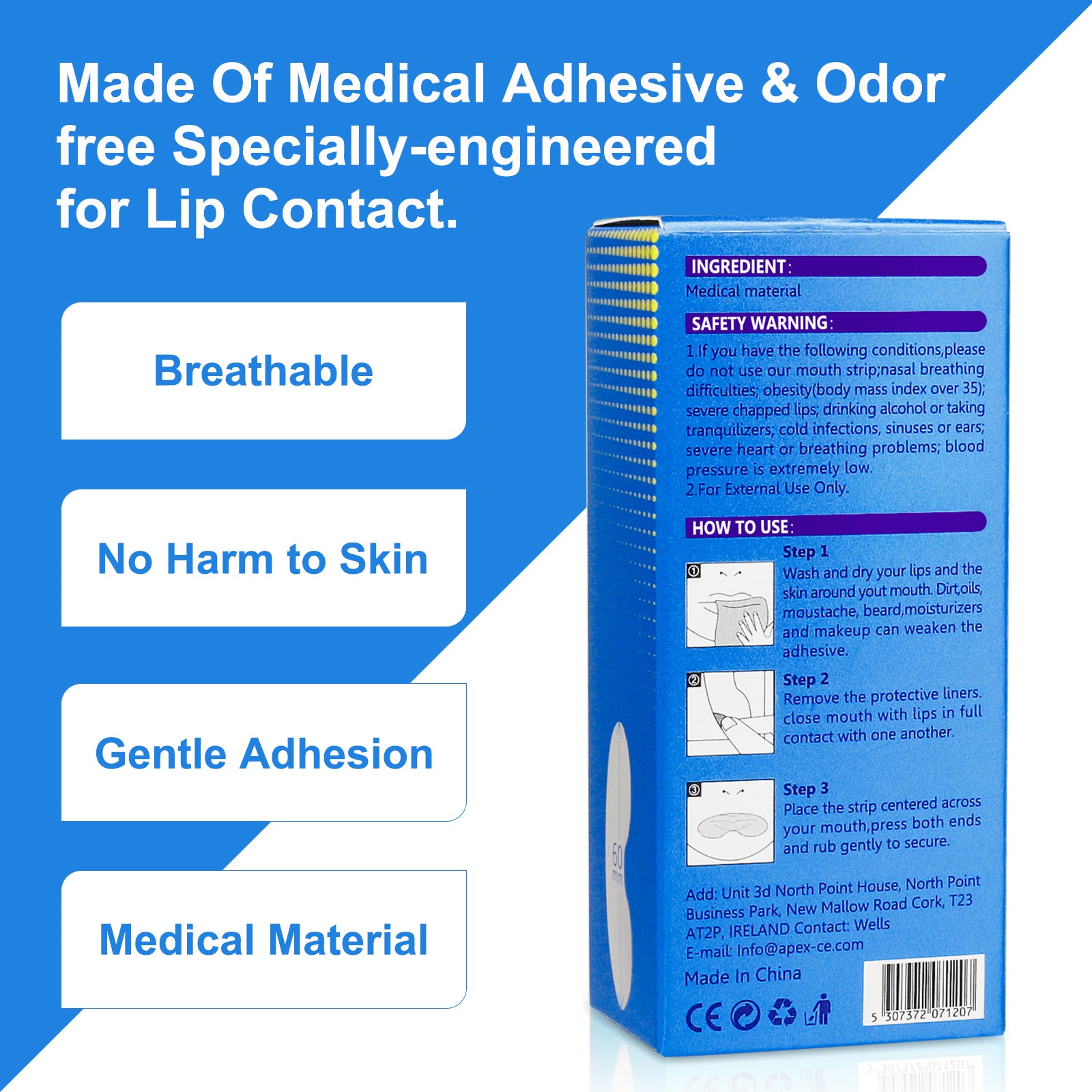 PURVIGOR Anti Snoring Sleep Strips Gentle Mouth Tape for Nose Breathing Low Loud Snoring Relief 90 pcs