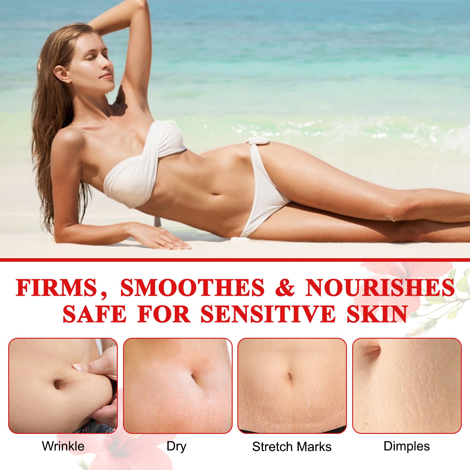 ELAIMEI Hibiscus & Honey Belly Firming Cream, 80ml