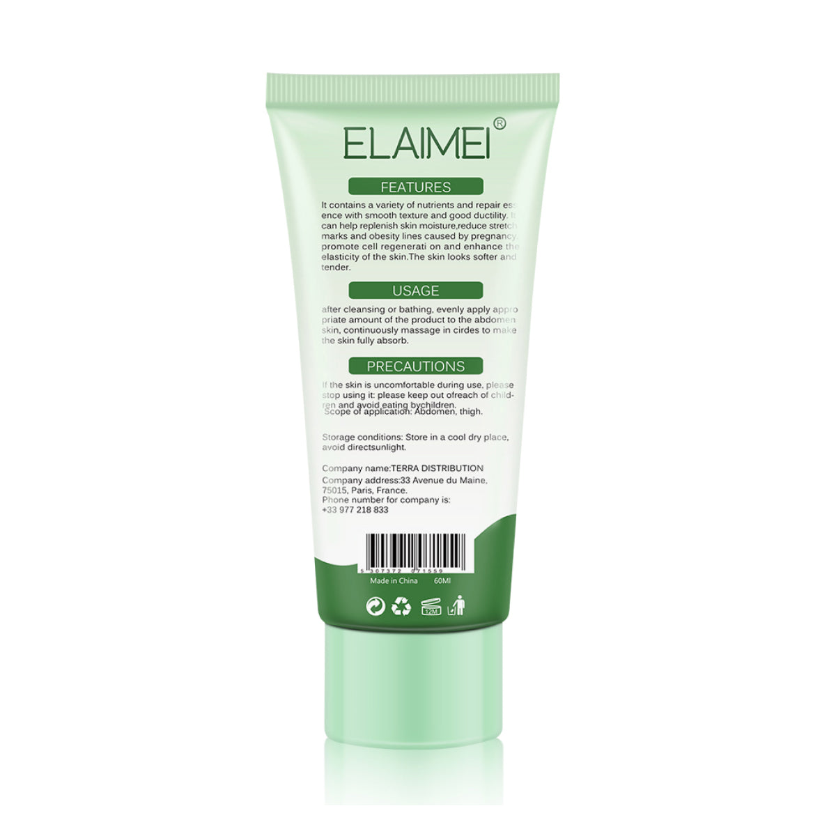 ELAIMEI Anti Stretch Mark Cream, 60ml