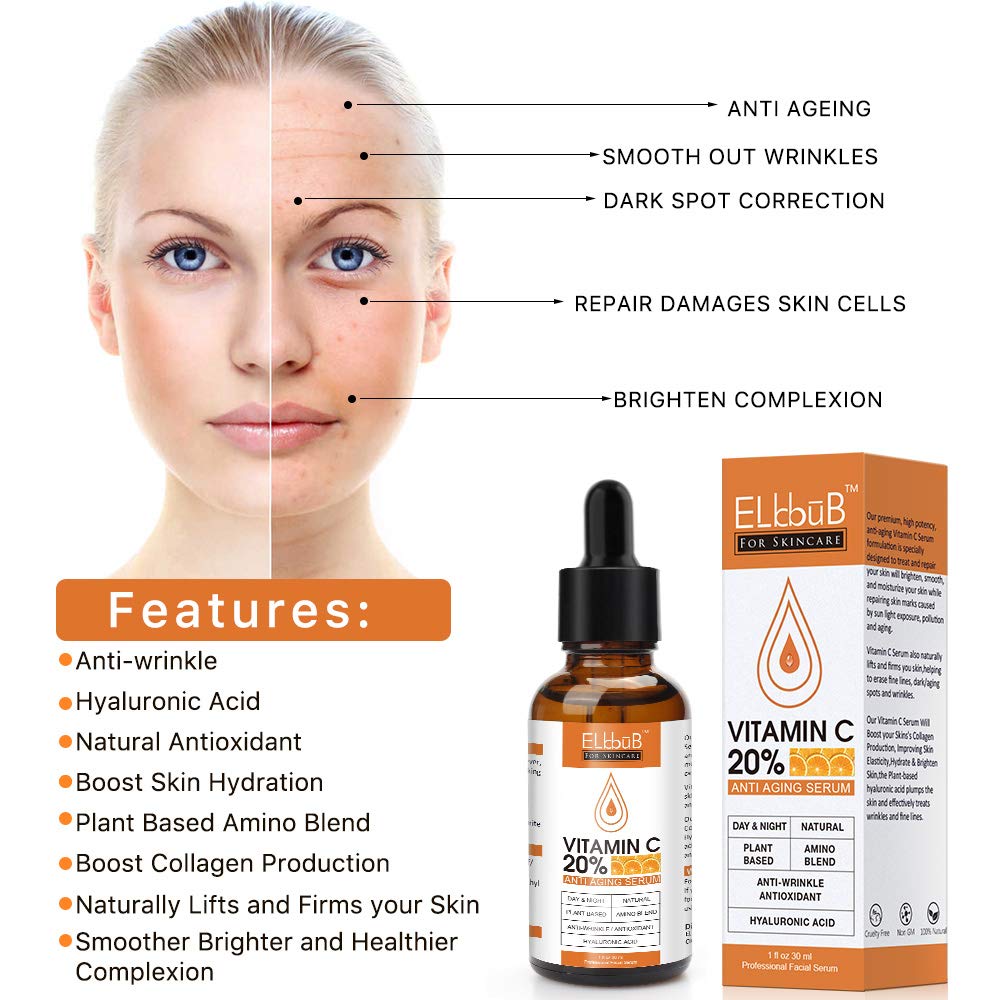 ELBBUB 20% Vitamin C Face Serum, 30ml