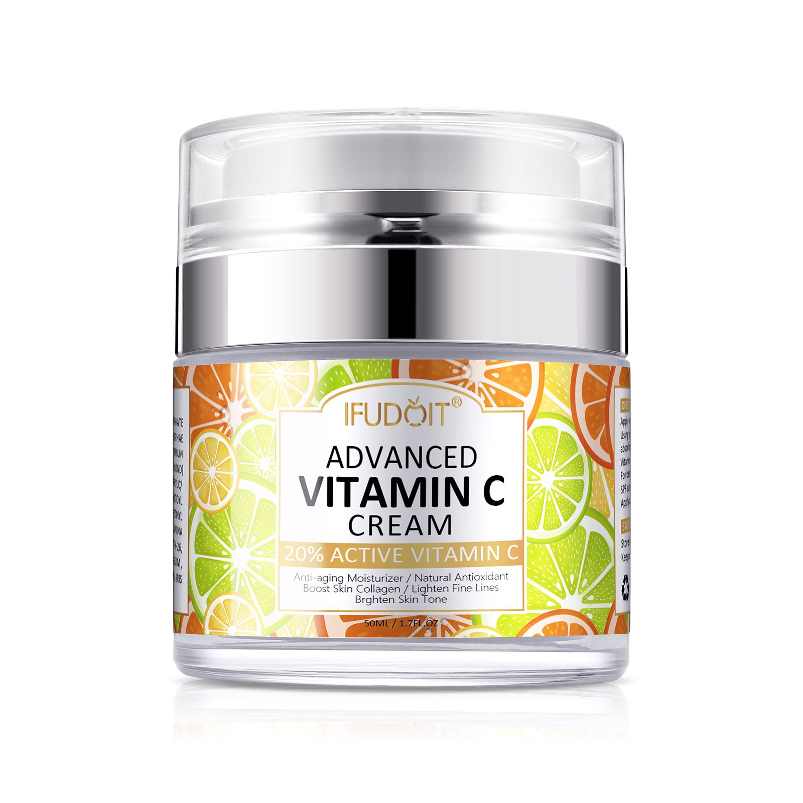 Ifudoit Facial Vitamin C Cream Face Anti-Aging Moisturizer Retinol Wrinkle Skin Care Hydrating Repair Reduce Fine Line Hyaluronic Acid