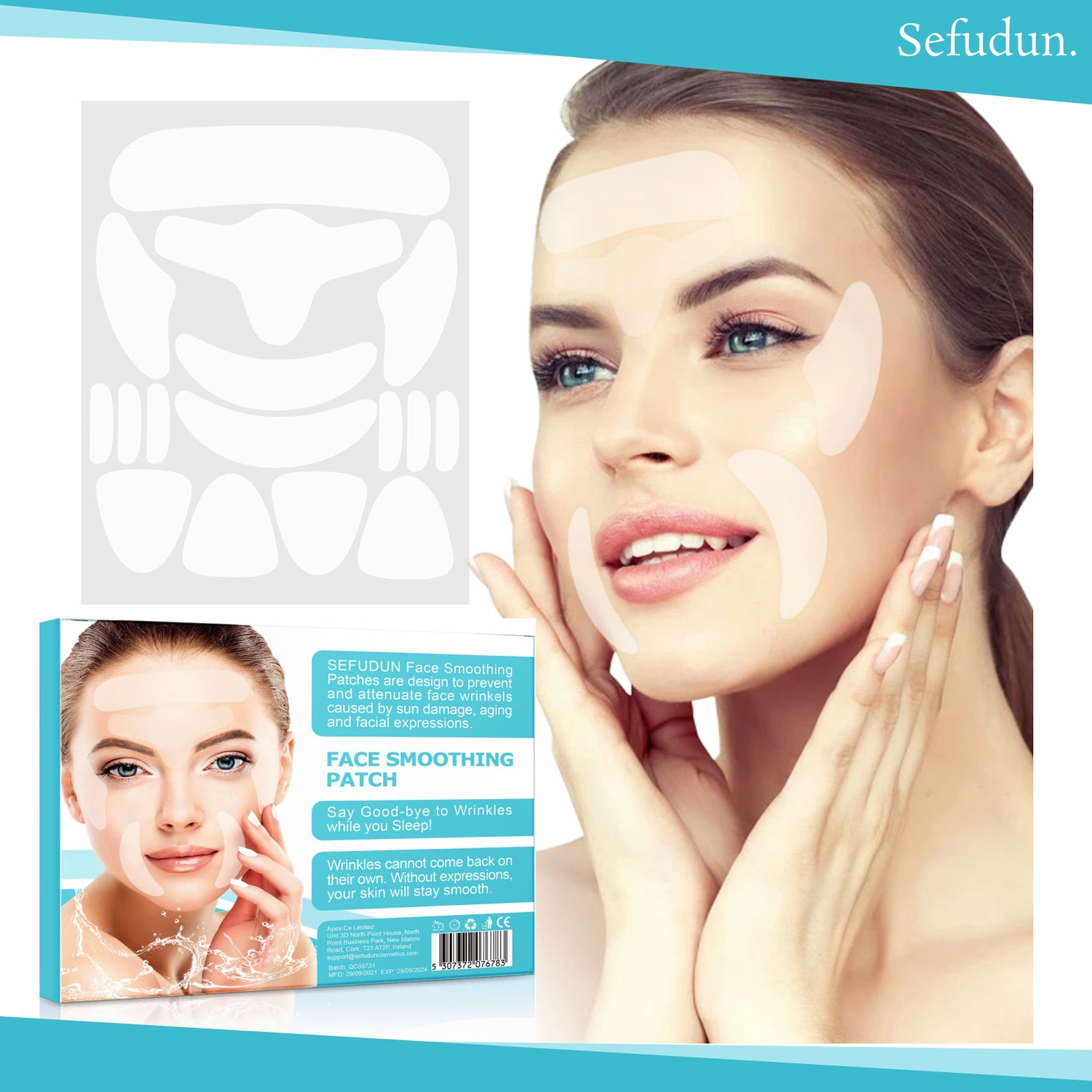 SEFUDUN Face Smoothing Wrinkle Patches, 160pcs