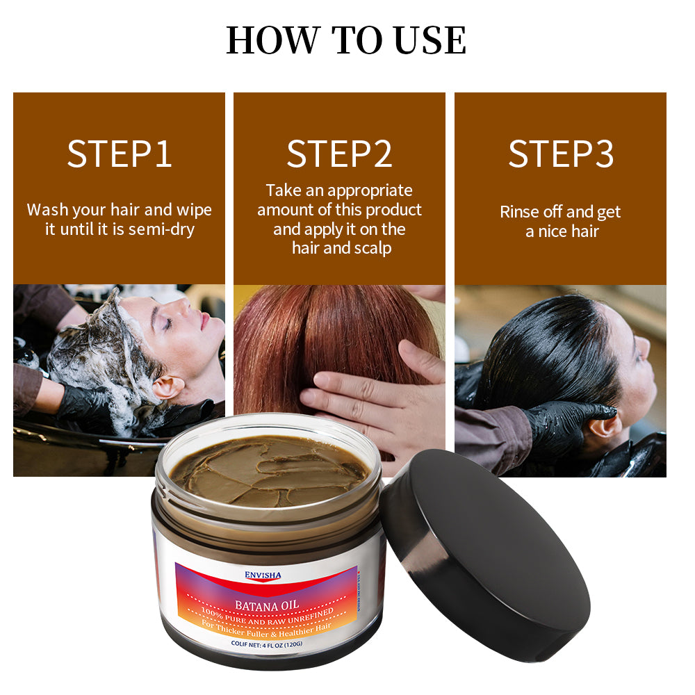 ENVISHA 100% Pure and Raw Unrefined Batana Oil, 120g