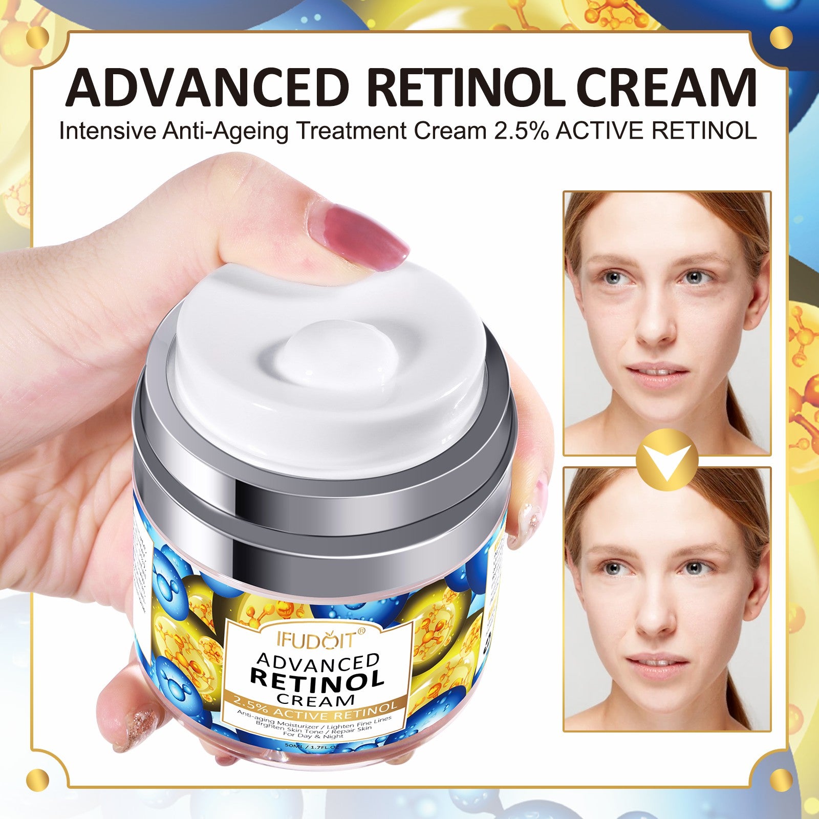 IFUDOIT Advanced 2.5% Retinol Face Cream, 50ml