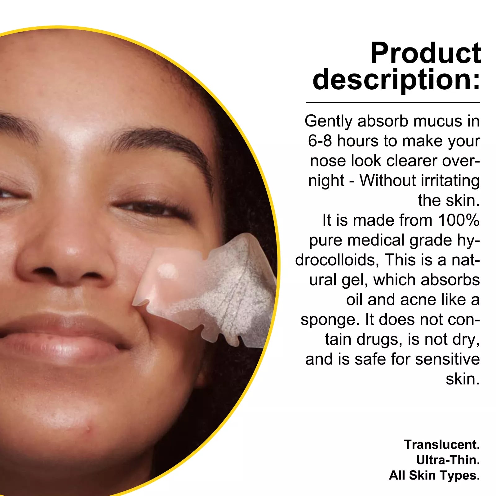 ELAIMEI Nose Pimple Patches, 12pcs