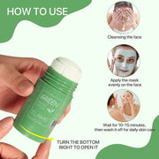 ELAIMEI Purifying Clay Stick Cleanser Mask for Face, Green Tea