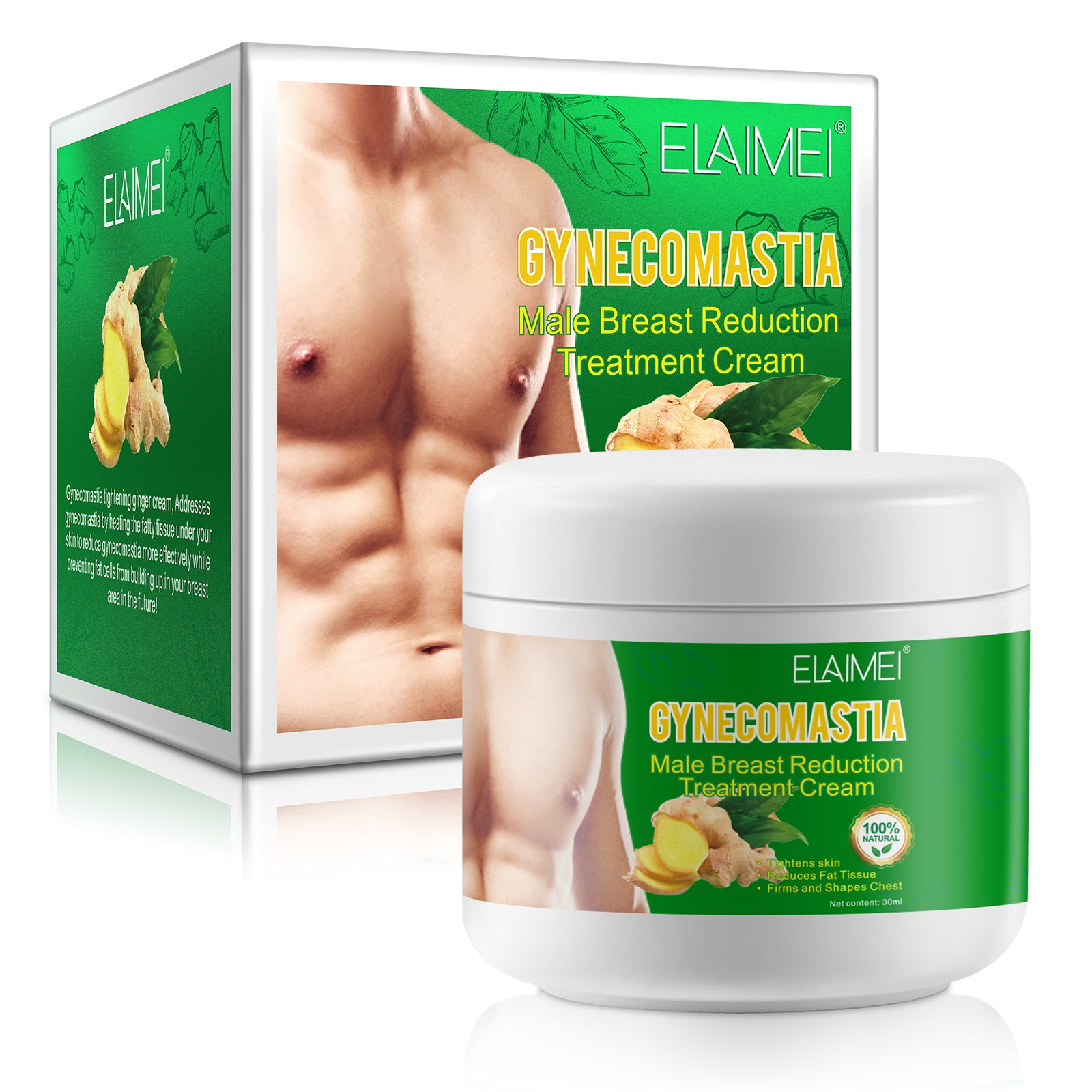 ELAIMEI Gynecomastia Male Breast Treatment Cream, 30ml