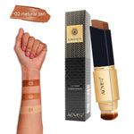 ALIVER 2in1 Colour Changing Concealer Stick & Brush, Long Lasting Makeup - NATURAL TAN