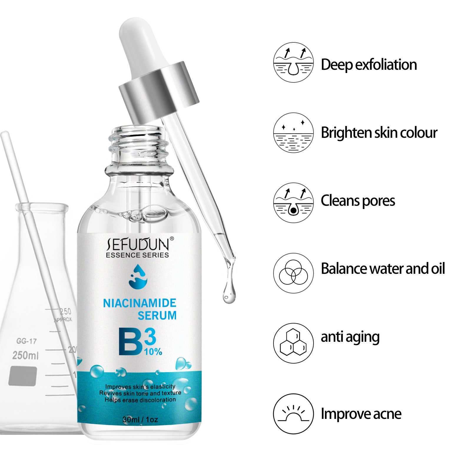 SEFUDUN B3 10% Niacinamide Face Serum, 30ml