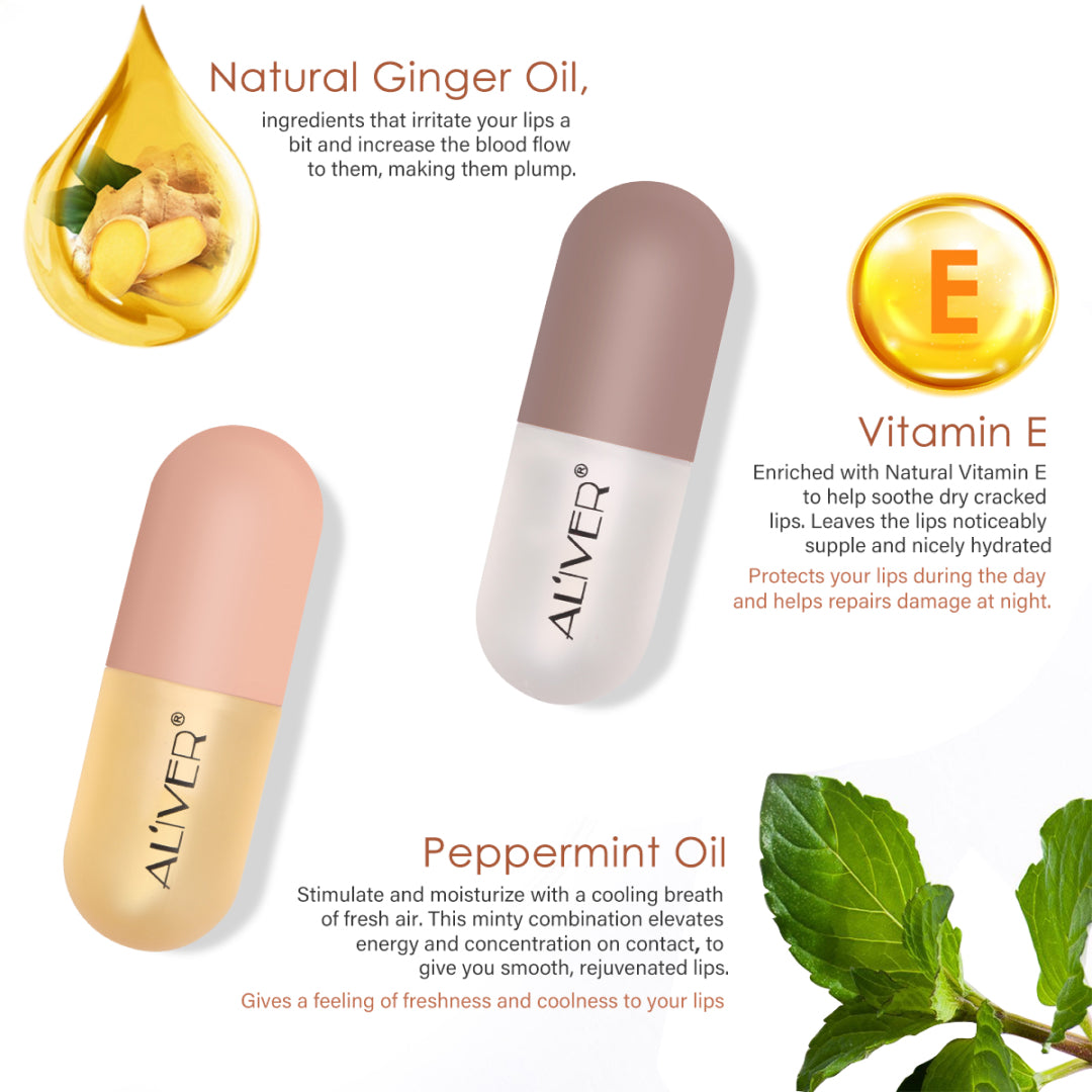 Aliver Lip Plumper Gloss Set Day Night