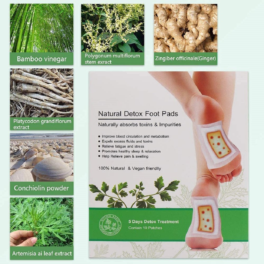 ALIVER Toxin Removal Detox Foot Patches, 10 pcs
