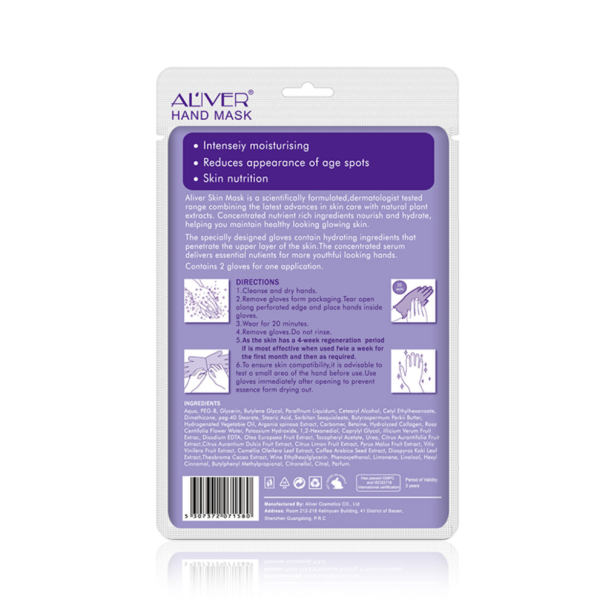 Aliver Hand Moisturizing Gloves for Repair Dry Cracked Skin