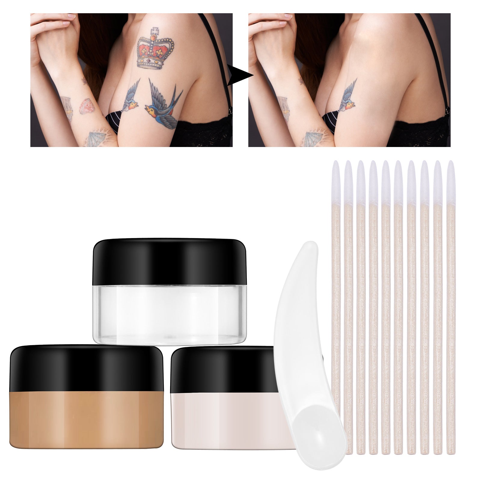 ELAIMEI Tattoo Full Coverage Concealer Set
