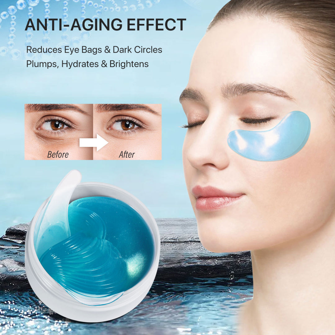 Aliver Hyaluronic Acid Under Eye Patches Mask for Puffiness Dark Circles Removal Pads