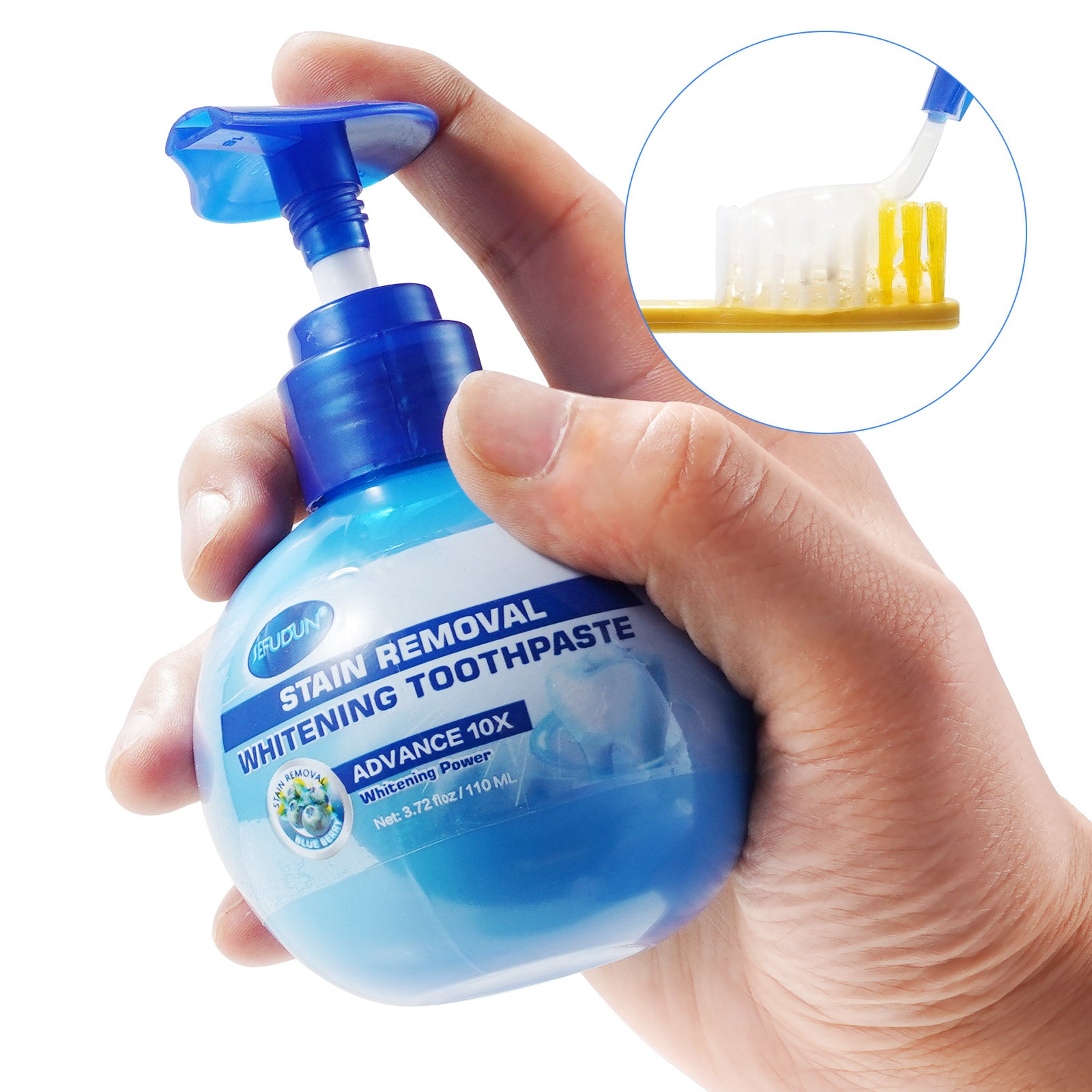 SEFUDUN Whitening Toothpaste for Stain Removal, 110ml (Blueberry)