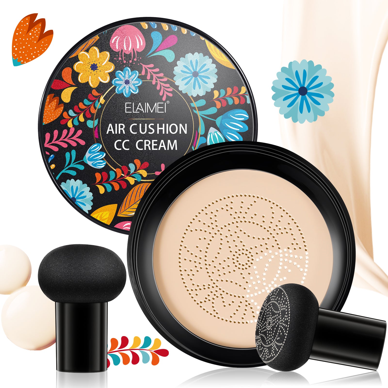 ELAIMEI Air Cushion CC Cream Concealer, Ivory White