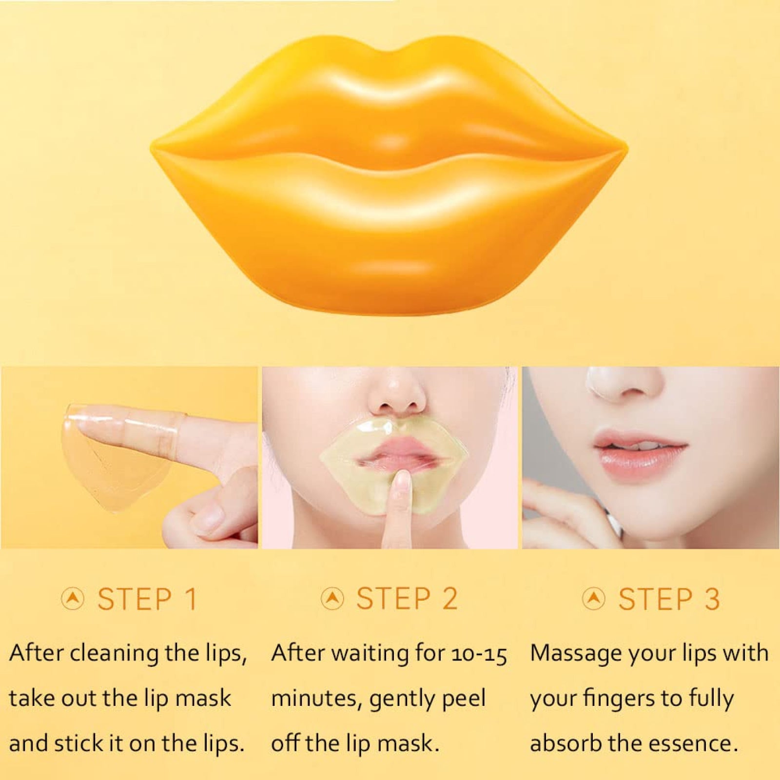 SEFUDUN Orange Collagen Lip Mask, pack of 20pcs