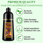 SEFUDUN 3in1 DARK BROWN Hair Dye Shampoo, 500ml