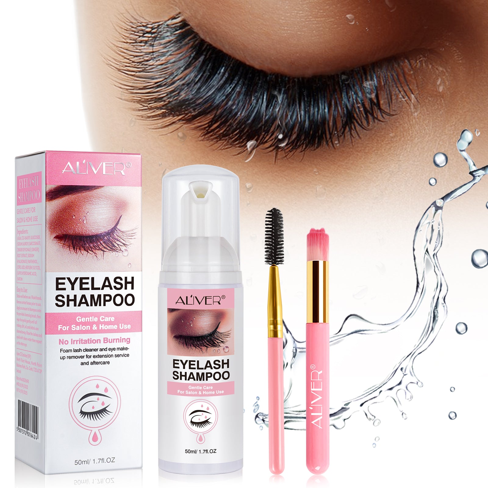 ALIVER Eyelash Shampoo for Lash Extension, 50ml