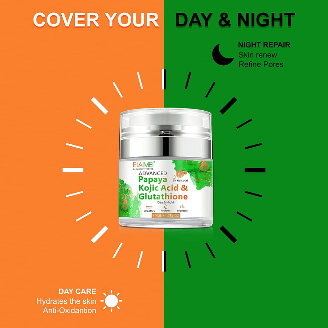 ELAIMEI Kojic Acid Glutathione Face Cream for Dark Spots Removal, 50ml