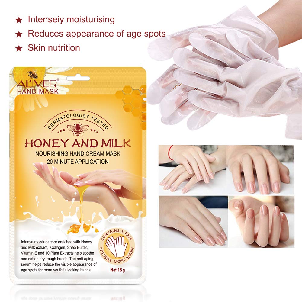 ALIVER Collagen Hand Mask Gloves, pair