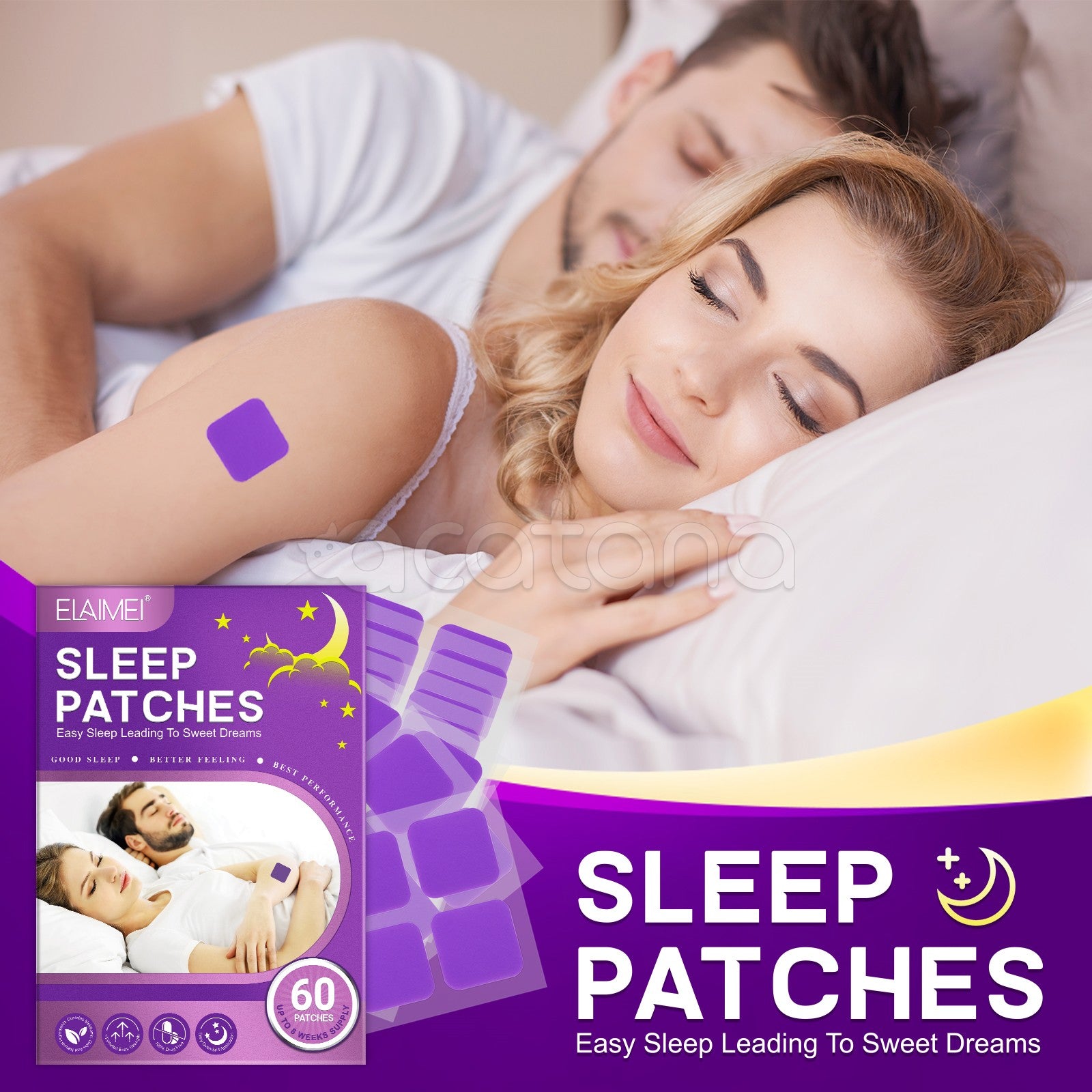 ELAIMEI Natural Deep Sleep Patches, 60pcs