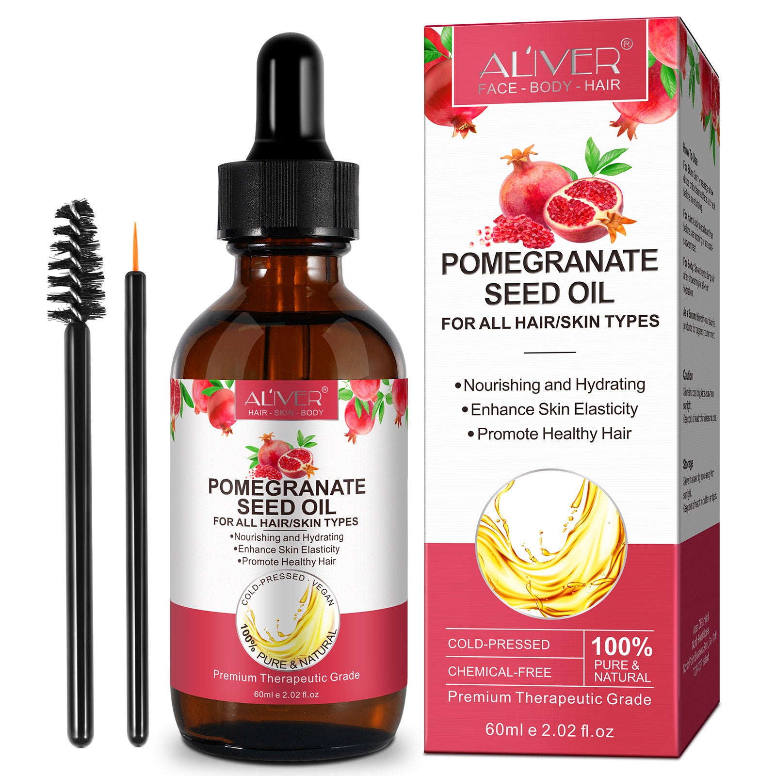 ALIVER Pure & Natural Pomegranate Seed Oil, 60ml