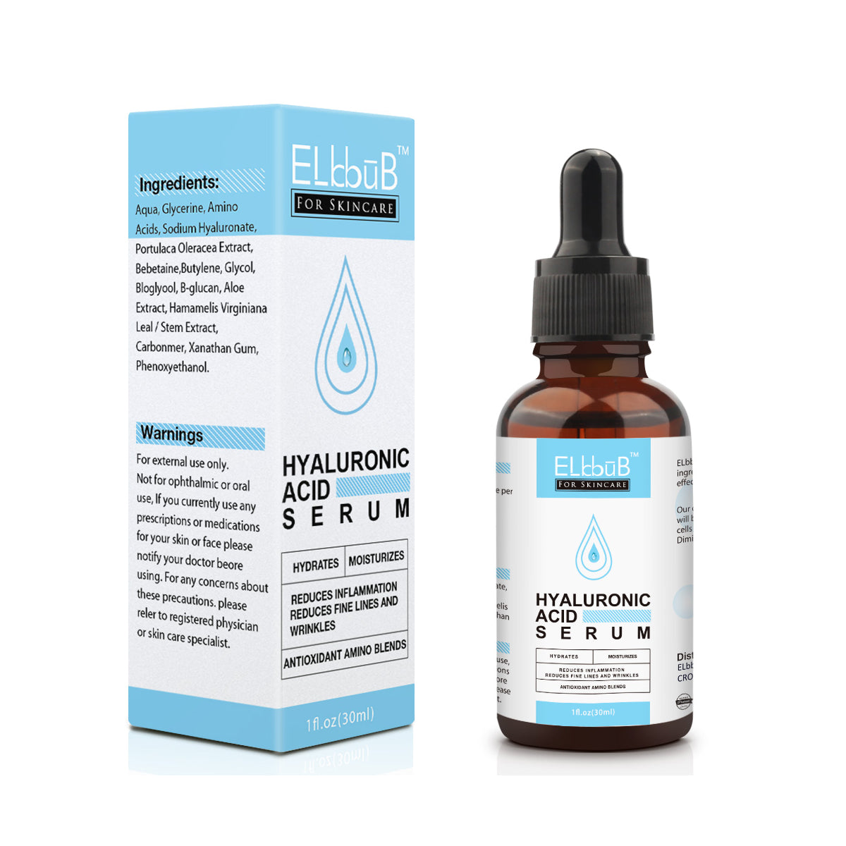 ELBBUB Hyaluronic Acid Face Serum, 30ml