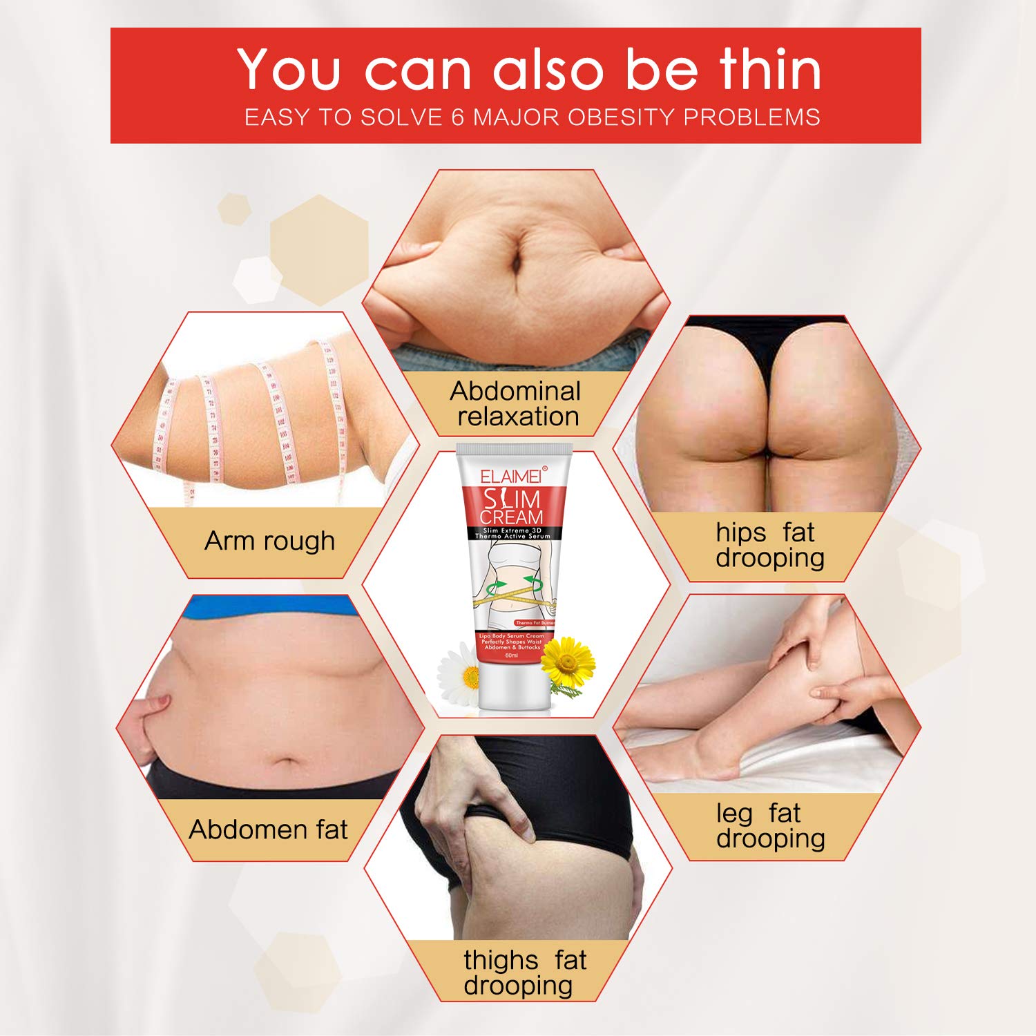 ELAIMEI Slimming Cream for Body, Fat Burning Serum, 60ml